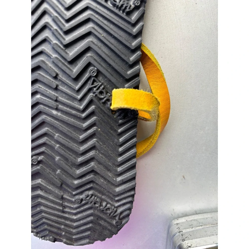 Luna Sandals Huarache Yellow Leather Wrap Minimalist Vibram Sole Sandals